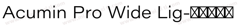 Acumin Pro Wide Lig字体转换